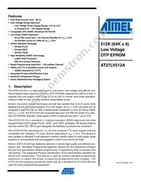 AT27LV512A-90RU Datasheet Cover