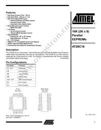 AT28C16E-15SI Datasheet Cover