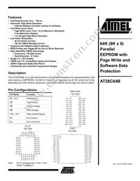 AT28C64B-15TI Datasheet Cover