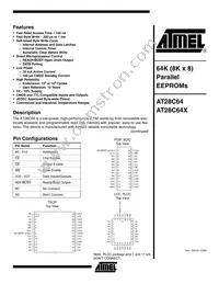 AT28C64E-25TI Datasheet Cover