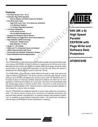 AT28HC64B-70PC Datasheet Cover