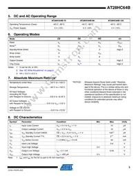 AT28HC64B-90PU Datasheet Page 5