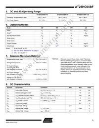 AT28HC64BF-90TU Datasheet Page 5