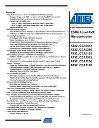 AT32UC3A0512AU-ALTRA Datasheet Cover