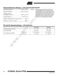 AT40K05AL-1BQU Datasheet Page 22