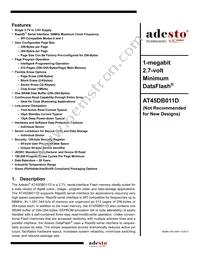 AT45DB011D-MH-T Datasheet Cover