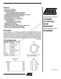 AT45DB021-TI Datasheet Cover