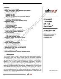 AT45DB041D-SU-SL955 Datasheet Cover