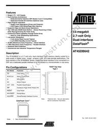 AT45DB642-TI Datasheet Cover