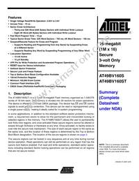 AT49BV160ST-70CU Datasheet Cover