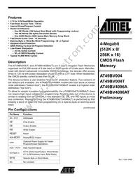 AT49BV4096A-12TI Datasheet Cover