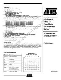 AT49BV6416CT-70CI Datasheet Cover