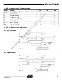 AT49BV802AT-70CU Datasheet Page 21