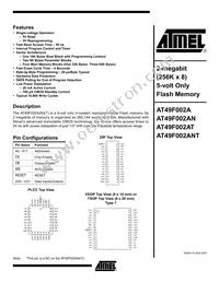 AT49F002AT-55PI Datasheet Cover