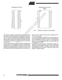 AT49F4096A-70TC Datasheet Page 2