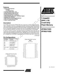 AT49LV1025-90JC Datasheet Cover