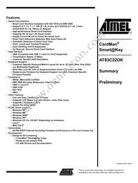 AT83C22OK104-RDTUM Datasheet Cover