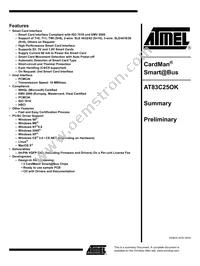 AT83C25OK100-RDTIM Datasheet Cover