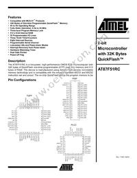 AT87F51RC-24PI Datasheet Cover