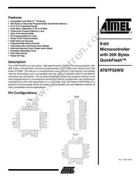 AT87F55WD-24PI Datasheet Cover