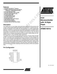 AT89C1051U-12SI Datasheet Cover
