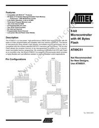 AT89C51-24PI Datasheet Cover
