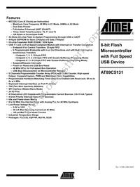 AT89C5131-TISIL Datasheet Cover