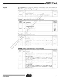 AT89C5131A-PLTUL Datasheet Page 7