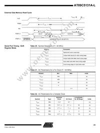 AT89C5131A-PLTUL Datasheet Page 22