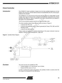 AT89C5131A-PUTIM Datasheet Page 19