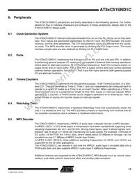 AT89C51SND1C-7HTUL Datasheet Page 15