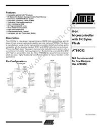AT89C52-16JI Datasheet Cover