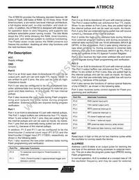 AT89C52-16JI Datasheet Page 3