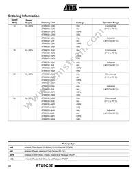 AT89C52-16JI Datasheet Page 22