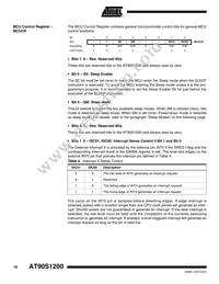 AT90S1200A-4YI Datasheet Page 18