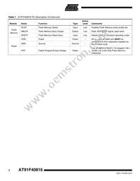AT91F40816-33CI Datasheet Page 4