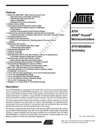 AT91M55800-33AI Datasheet Cover