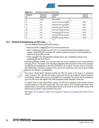 AT91RM9200-QI-002-T Datasheet Page 22