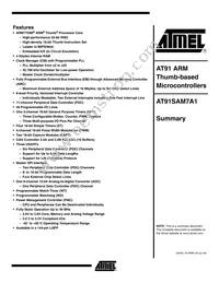 AT91SAM7A1-AU Datasheet Cover