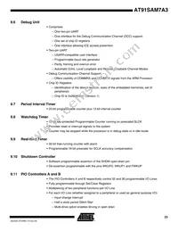 AT91SAM7A3-AU Datasheet Page 23