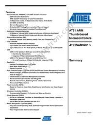 AT91SAM9261SB-CU Datasheet Cover