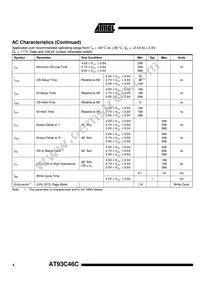 AT93C46C-10SI Datasheet Page 4