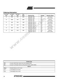 AT93C46C-10SI Datasheet Page 10