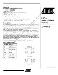 AT93C46C-10SI-2.7 Datasheet Cover