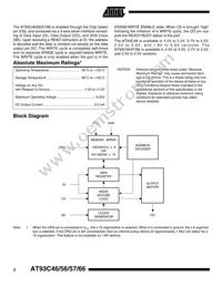 AT93C66-10SC Datasheet Page 2