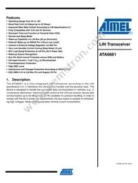 ATA6661-TAQJ 19 Datasheet Cover