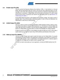 ATA6662-TAQY 19 Datasheet Page 4