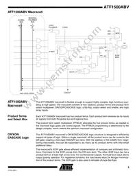 ATF1500ABV-15JI Datasheet Page 5