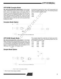 ATF16V8BQL-15XI Datasheet Page 9