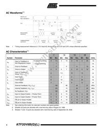 ATF20V8BQL-15PU Datasheet Page 4